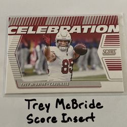 Trey McBride Arizona Cardinals All-Pro TE Score Short Print Insert Card. 