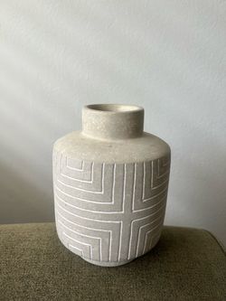 Ceramic Vase with Geometric Pattern