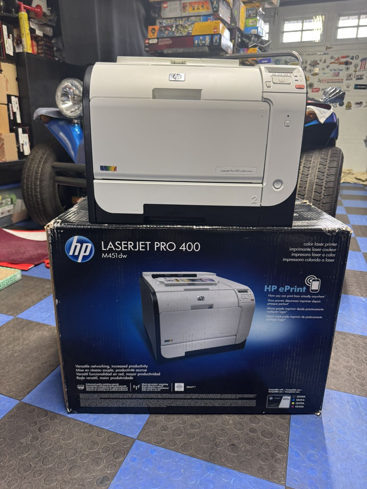 HP LaserJet Pro 400 Color M451dw Wireless Laser Printer +4 Toners inside