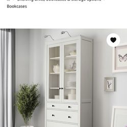 2 White Ikea Hemnes Bookshelves 