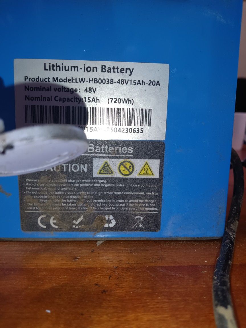 48v 15ah Lithium Ion Battery With Charger
