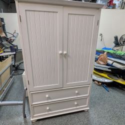 White Armoire.  TV Cabinet $60 City Of Orange 🍊
