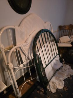 Green Metal Twin Bed Frame