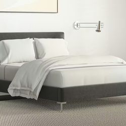 King size floor model bed. (Mattress Not included)