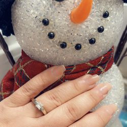 Engagement Ring ~ Princess Cut Solitaire  Thumbnail