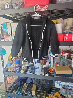 Heavy Warm Black Zip Up Sweat Shirt For  Boys