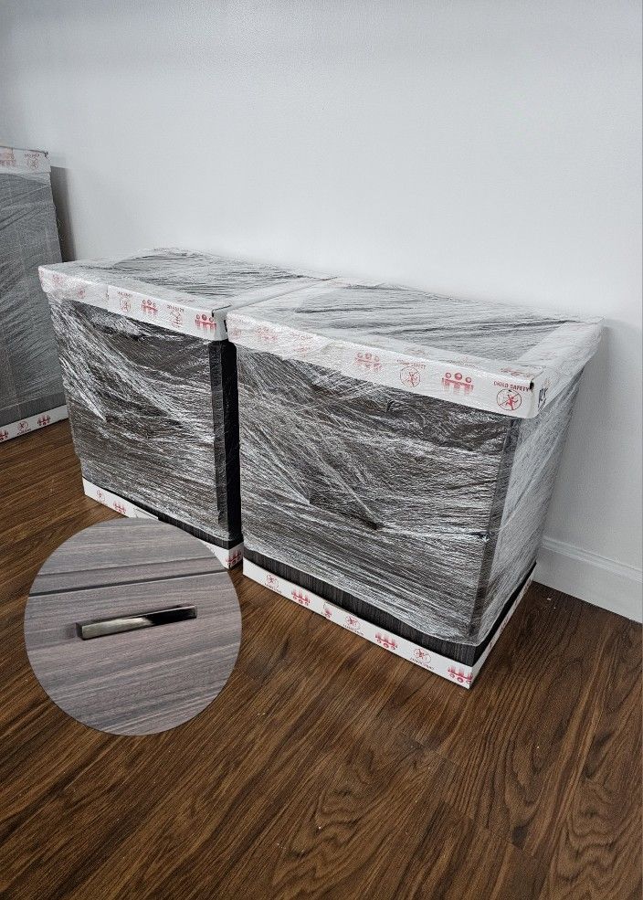NEW 2 NIGHTSTANDS--ASSEMBLED