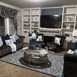 Sofa n love seat n two end chairs