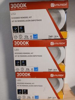 3- 3" UTILITECH LED RECESSED REMODEL KIT