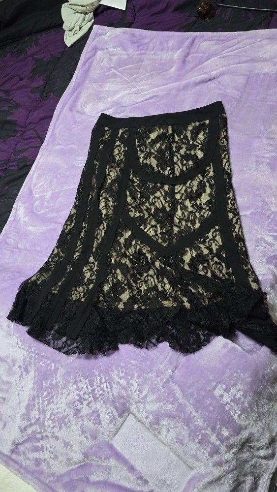Black Lace Skirt Size XL
