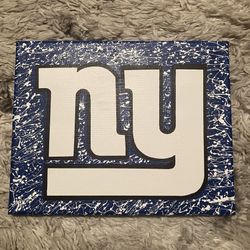 New York Giants Hand Painted Canvas 8x10