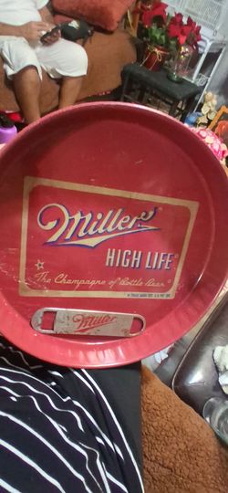 Vintage Miller metal tray