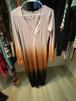 Ombré Long Sleeve Dress