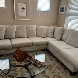 Living Room Couch (white) Good Condition  OBO 