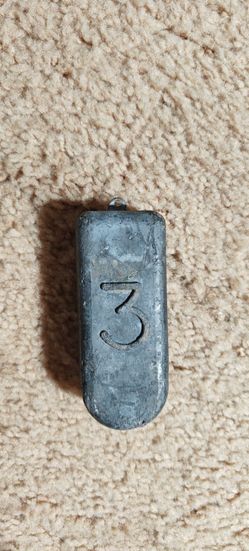 3 lb lead deep-drop fishing sinker weight.