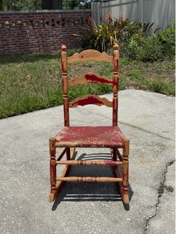 Vintage Shabby Chic Childs Rocking Chair