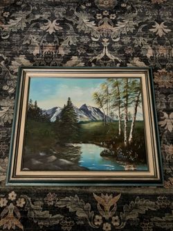 Vintage landscape painting