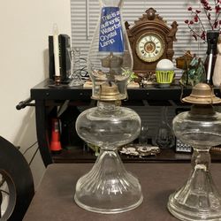 Vintage Glass Oil Lamps