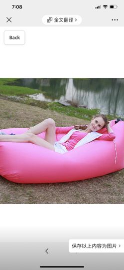 Luyiyi Outdoor Inflatable Sofa Lazy Sofa Bed Travel Camping Collapsible Portable Nap Air Cushion Tear Resistant Material