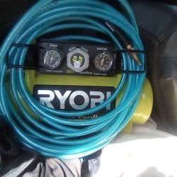 18v Ryobi 1 gallon Air Compressor With Angle And Regular Air Impact Guns