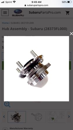 OEM Subaru Wheel bearing hub assembly 2015 - 2020 Subaru