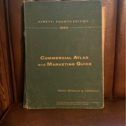 Ninety-Fourth Edition 1963 Rand McNally Company Commercial Atlas Marketing Guide