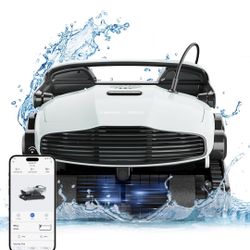 Lydsto P1 Robotic Pool Cleaner with Wall Climbing - Automatic Pool Vacuum with APP and Remote Control - Powerful Active Scrubbing Triple Roller Brush 