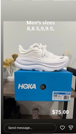 Hoka Bondi 9 White Running Sneakers