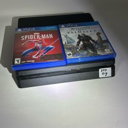 PS4 Slim 500GB W/2 Games Included NO CONTROLLER 