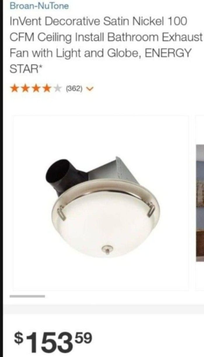 BATHROOM EXHAUST FAN WITH LIGHT