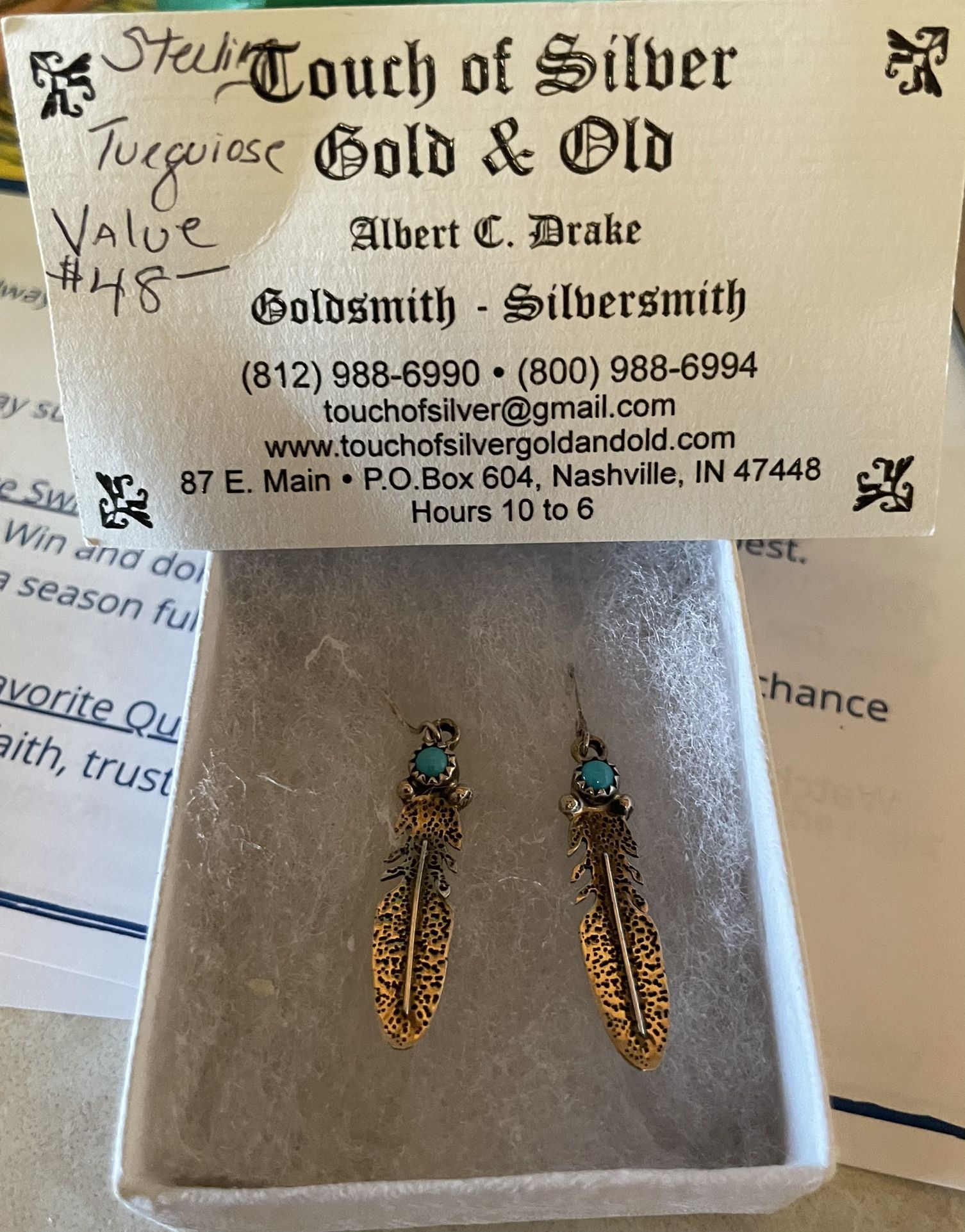 Turquoise Sterling Silver Earrings 