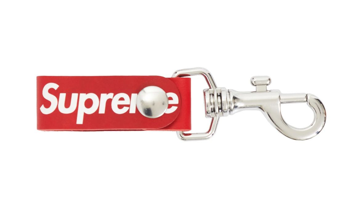 Supreme Leather Keychain 