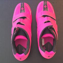 NEW Specialized Torch 1.0 Women’s Cycling Shoes – Rare Pink Acid/Black – Size 9.5