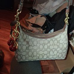 Coach bag with cherry