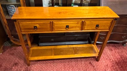 Wood console table