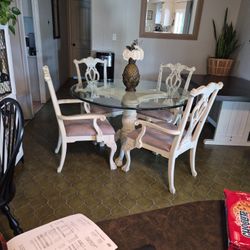  Dining Table Antique Round 53" × 30 Tall