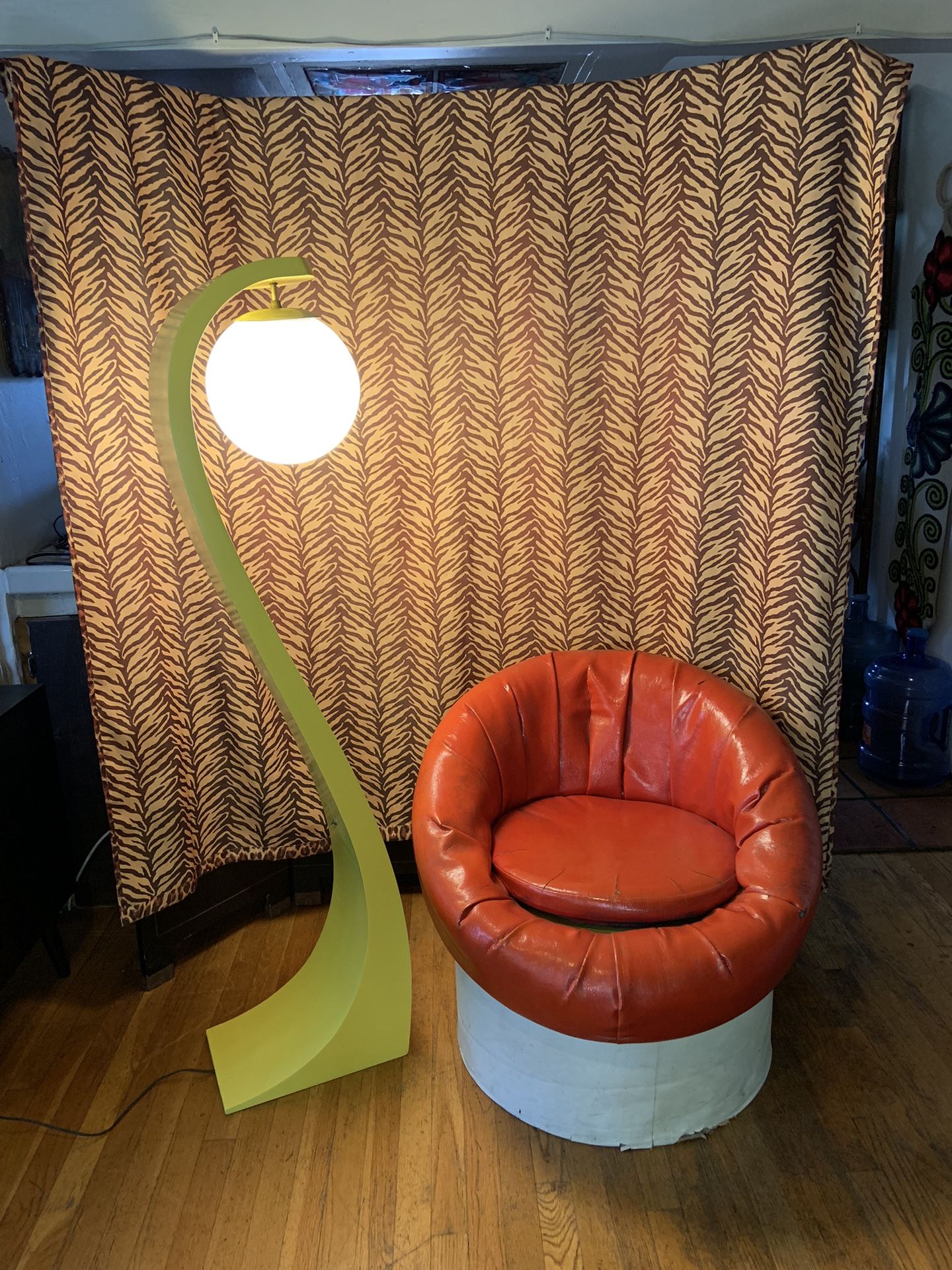 Vintage MCM Jack Haywood Sculpted "Serpentine" Floor Lamp for Modeline of CA