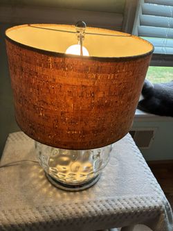 Nautical Lamp Clear Glass Sphere With Silver Accents