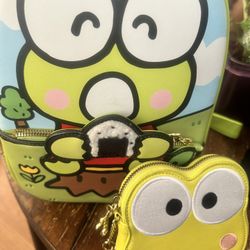 Keroppi Mini Backpack and matching Wallet 