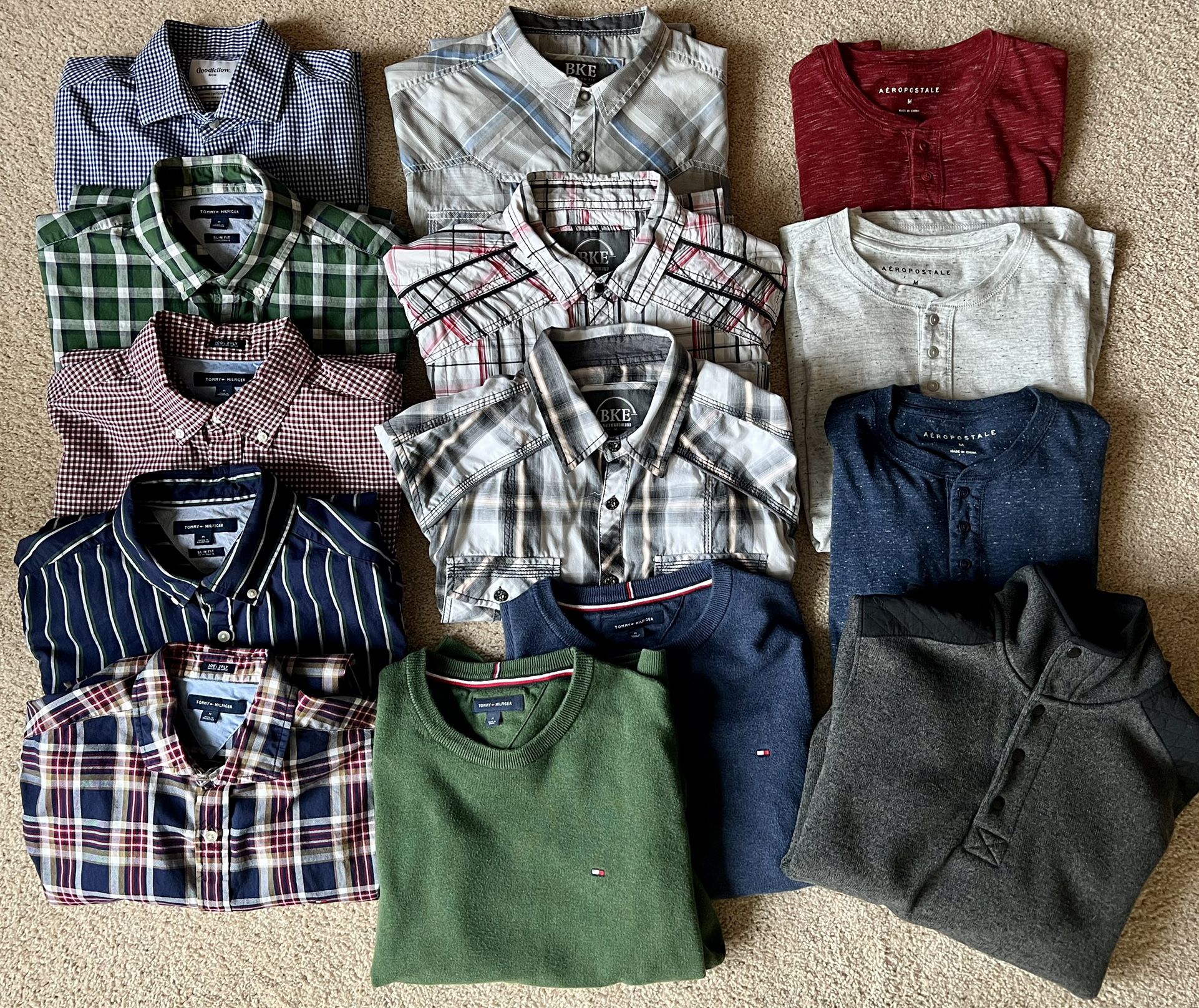 Men’s Dress Clothes LOT - 14 Shirts/Sweaters