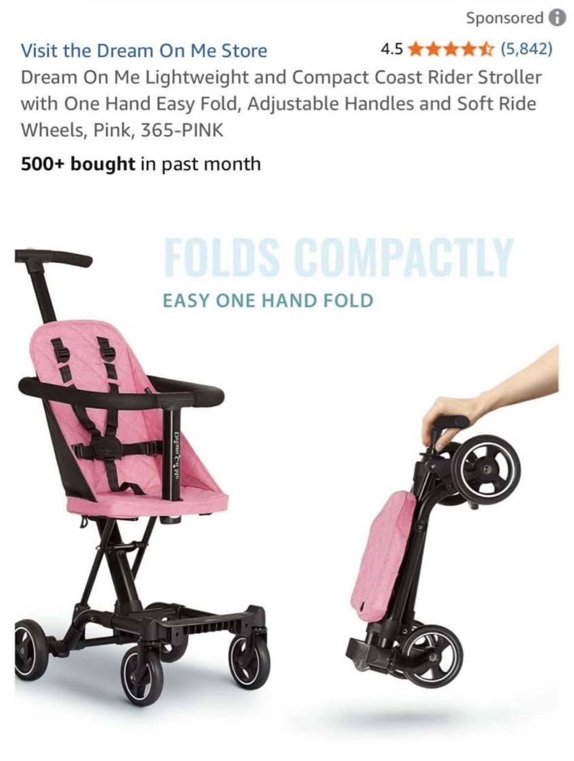 Dream On Me Stroller Pink