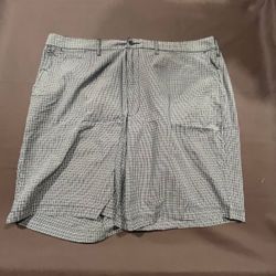 Claiborne Men’s Shorts Size L L 48 Black White Check Cotton Casual NWT