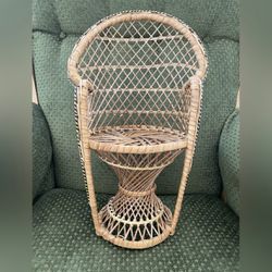 Vintage Whicker Plant Chair