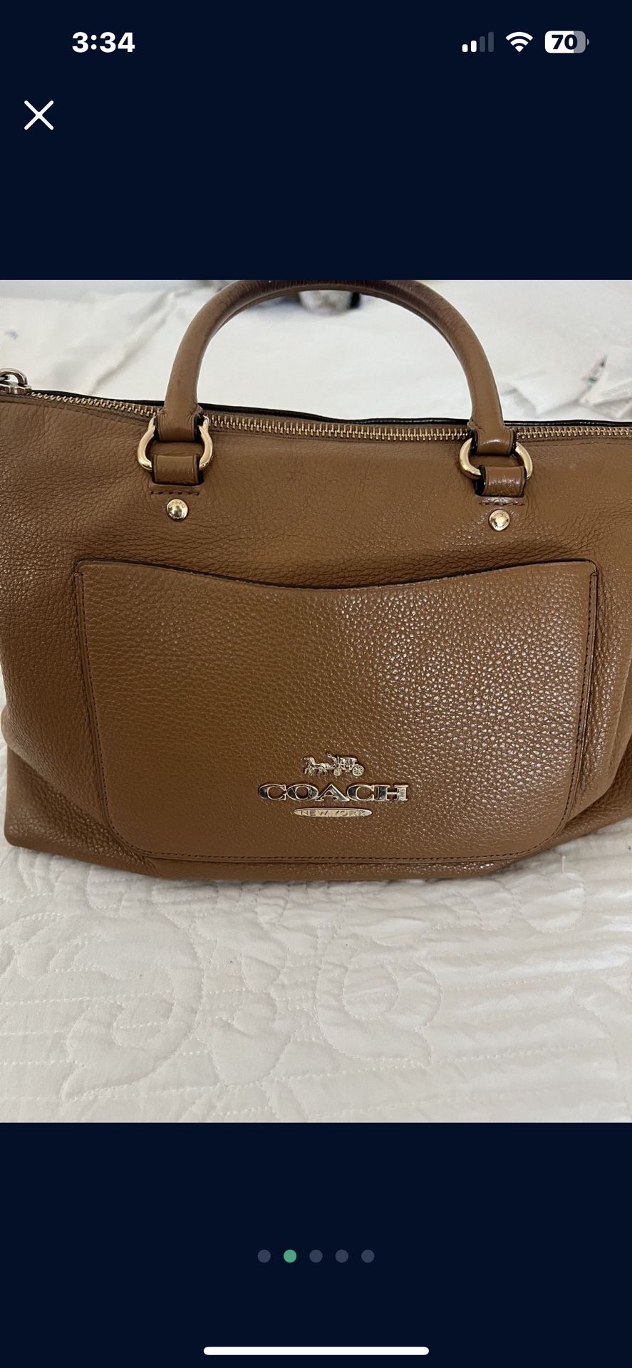 COACH PEBBLES LEATHER PURSE