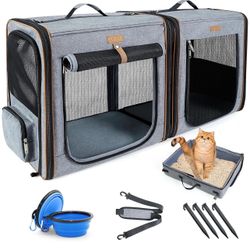 Lekereise 2-in-1 Cat Travel Carrier with Litter Box R(27)