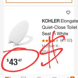 (NEW)$15 Toilet lids enlongated Slow Close in White