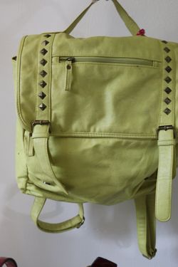 Yellow back pack