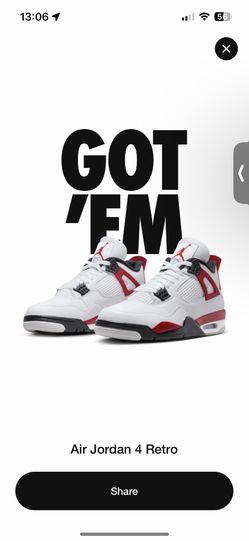 Brand New Jordan 4 / Cement Red / 10.5