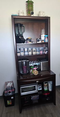 Beautiful Solid Wood Shelf, using as coffe bar