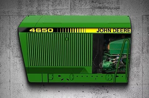 Curved John Deere 4650 Tractor Farm 3D Sign